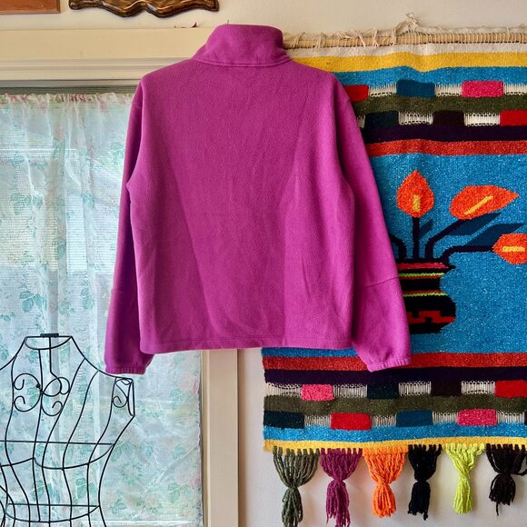 NWOT Patagonia Purple Fuchsia 1/4-Zip Fleece Pullover w/ Chest Pocket - Picture 2 of 14